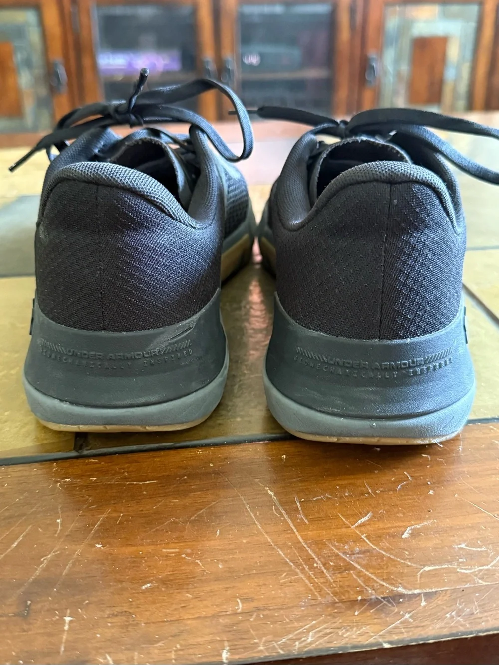 Under Armour Tribase Reign 4  Men's Black Athletic Mesh Trainers Size 10